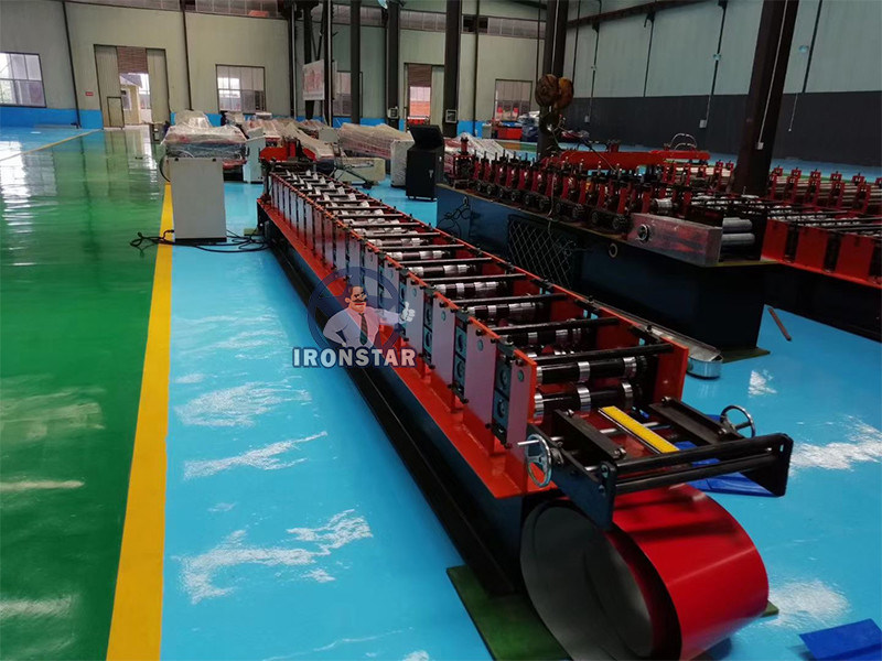 “Ironstar Automatic Valley Tray and Ridge Cap Roll Forming Machine with Touch Screen PLC Metal Roof Capping Equipment”