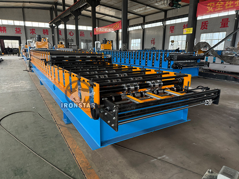 “Ironstar 5 Rib and 4 Rib Double Deck Roll Forming Machine 2 Layer Roofing Production Line Full Automatic High Efficiency Metal Roof Sheet Forming Equipment Cold Roll Forming ”